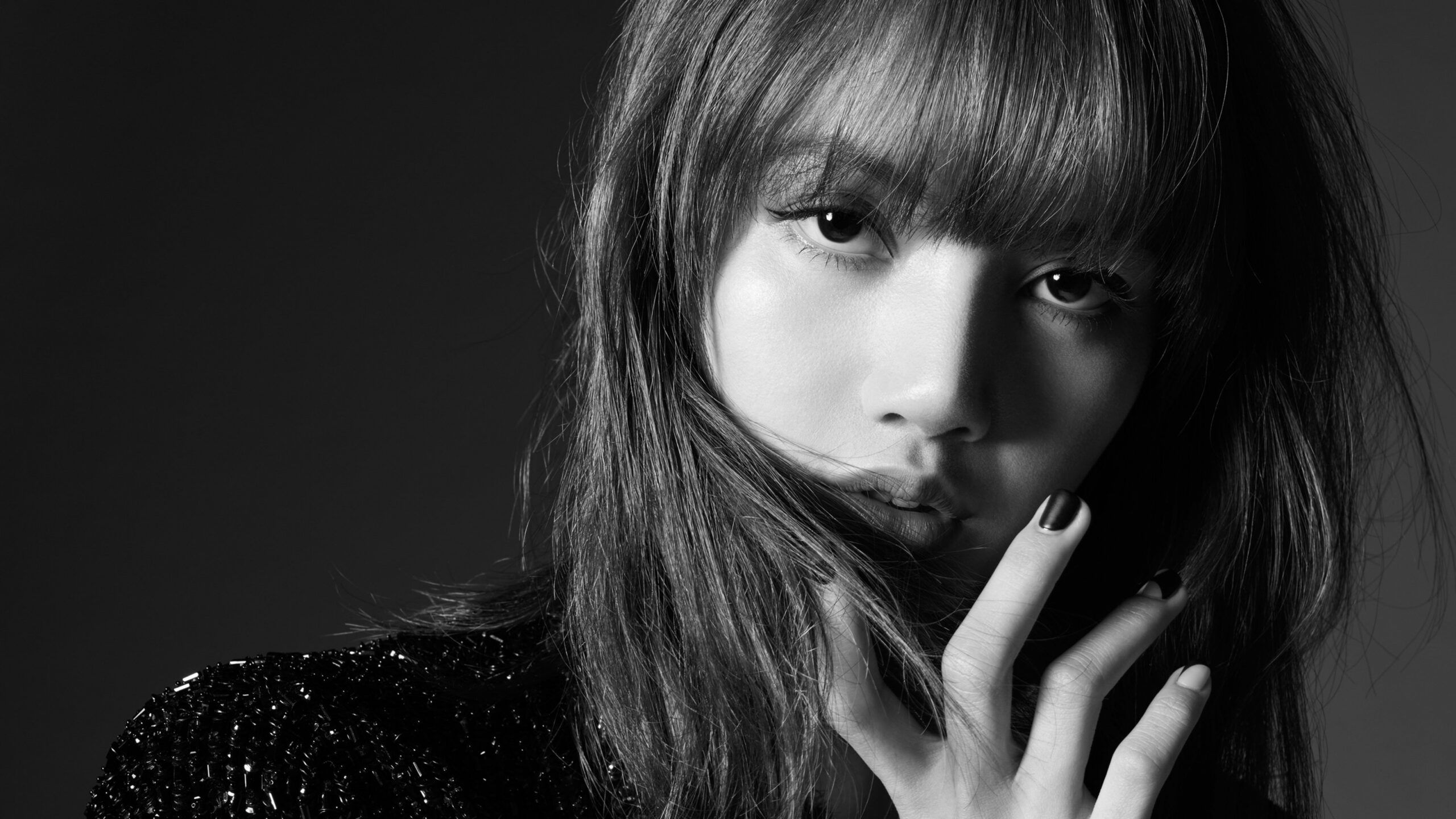 Lisa Wallpaper K, Monochrome, Blackpink, #