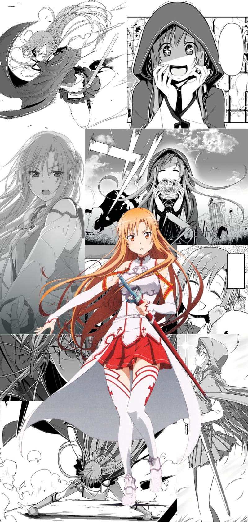 Asuna Yuuki, aesthetic, anime, manga, sword art online, HD phone