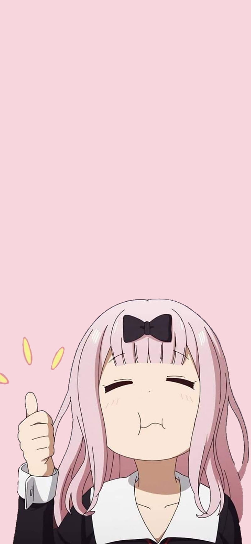 Chika fujiwara, anime, kaguya sama love is war, rose, rosado, HD